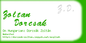 zoltan dorcsak business card