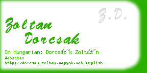 zoltan dorcsak business card